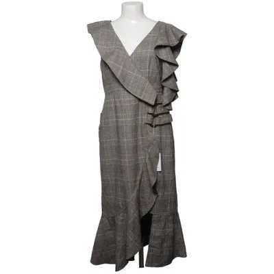 Dress (Brown, Blue) from Self-Portrait Acrylic, Cotton, Polyamide, Polyester, Wool