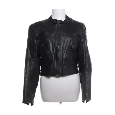 Läderjacka (Svart) Bomull, Skinn