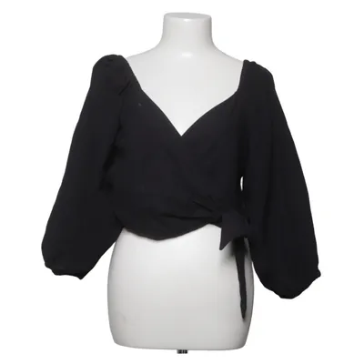 Wrap blouse (Black) from KappAhl Cotton