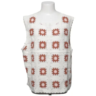 Pull sans manches (Blanc, Marron, Rose) de Grain de Malice Acrylique, Coton