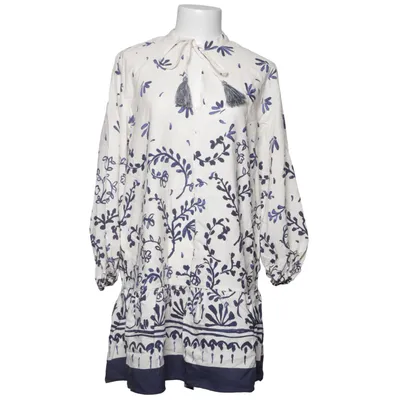 Kjole (Blå, Hvid, Flerfarvet) fra Zara Linned, Viscose