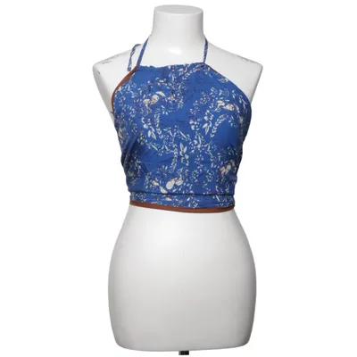Halter neck top (Blue, Multicolored) from Zara