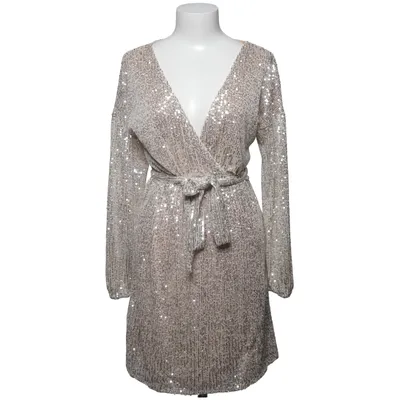 Cocktailkleid (Beige, Silber) von Dennis Maglic Baumwolle, Polyester
