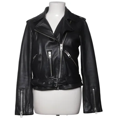Bikerjack (Zwart) van Allsaints Leer, Polyester