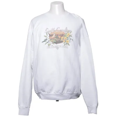 Sweatshirt (White, Multicolored) from Hanes Cotton, Polyester