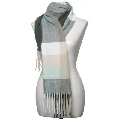 Halstørklæde (Grøn, Hvid, Beige) fra Linvosges Polyester