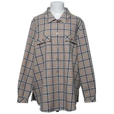 Skjortejakke (Beige, Sort, Hvid) fra Godske Polyester