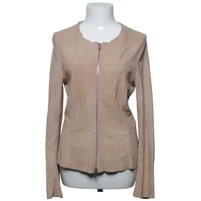 Leren jack (Beige) van Style Butler Leer