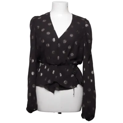 Slå-om bluse (Sort, Sølv) fra Bik Bok Polyester