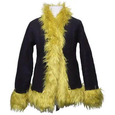 Shearlingjakke (Sort, Gul, Flerfarvet) fra The Ragged Priest Akryl, Polyester