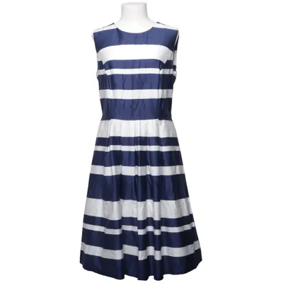 Jurk (Blauw, Wit) van S. Milton Katoen, Elastaan