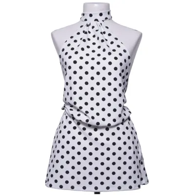Halterneck dress (White, Black) from Shein Elastane, Polyester