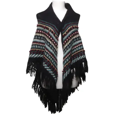Poncho (Svart, Flerfärgad)