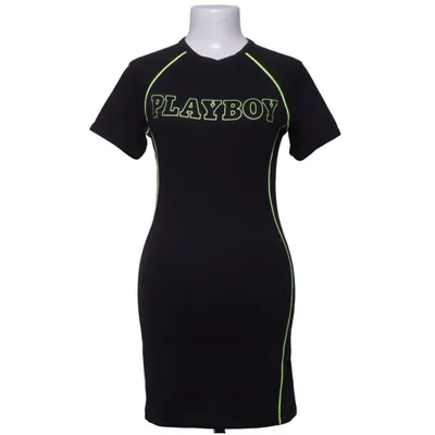 Kleid (Schwarz) von Playboy x Missguided Baumwolle, Elasthan, Polyester