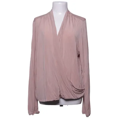 Wikkelblouse (Beige) van Modes Stockholm Cupro, Elastaan