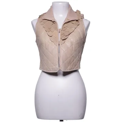 Leren vest (Beige) van Gustav