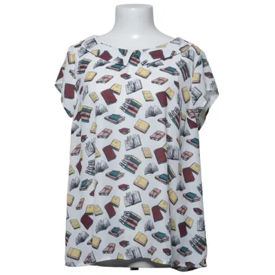 Top (Hvid, Flerfarvet) fra ModCloth Polyester