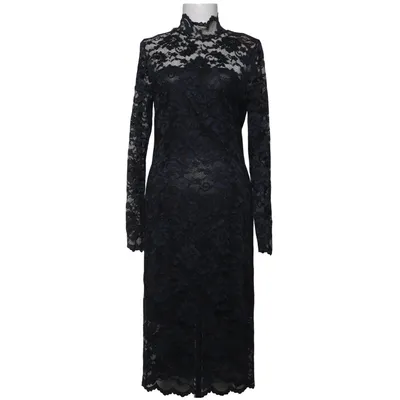 Kjole (Sort, Blå) fra Ganni Elastan, Polyamid, Polyester, Viscose