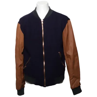 Collegejacka (Blå, Brun) från Human Scales Skinn