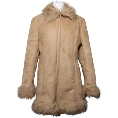 Shearling jas (Beige) van Jelfs Dons