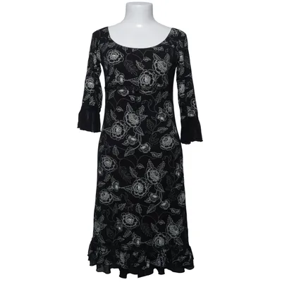 Kleid (Schwarz, Weiß) von Woman by Halens Elasthan, Viskose