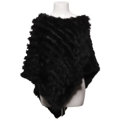 Poncho (Zwart) van Chelsea Konijnenbont