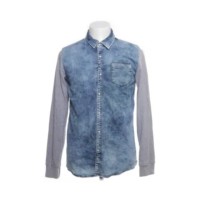 Denim blouse (Blauw, Grijs) van STC Katoen, Elastaan, Polyester