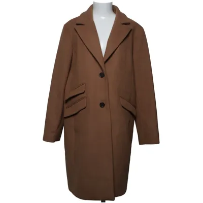 Frakke (Brun) fra KappAhl Akryl, Polyester, Uld