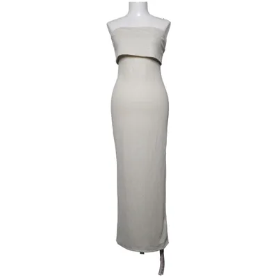 Maxikjole (Beige) fra Missguided Elastan, Metallfiber, Polyester