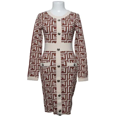 Robe (Marron, Blanc) de Enzoria Polyester, Viscose