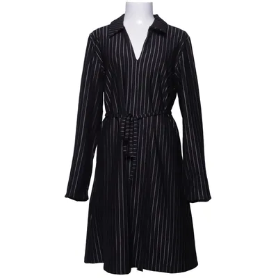 Kjole (Sort, Hvid) fra Selected Femme Elastan, Polyester, Viscose