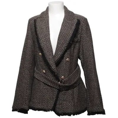 Caban (Noir, Beige) de Attentif Acrylique, Polyester, Laine