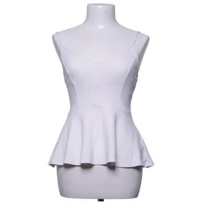Top péplum (Blanc) de Gina Tricot Élasthane, Polyester, Viscose