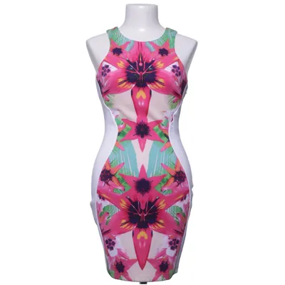 Dress (White, Multicolored) from Lipsy Elastane, Polyester