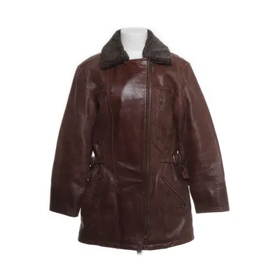 Veste longue en cuir (Marron) de Gatto Cuir
