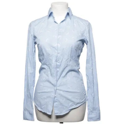 Shirt (Blue, White) from Cavallaro Napoli Cotton, Elastane