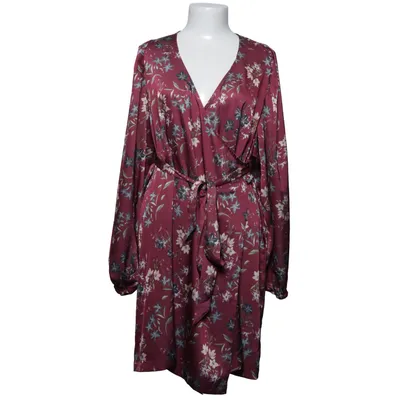 Slå-om-kjole (Rød, Flerfarvet) fra Naoko Polyester, Viscose