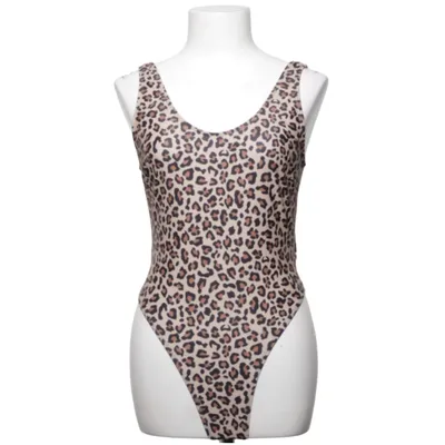 Maillot de bain une pièce (Marron, Noir, Beige) Élasthane, Polyester