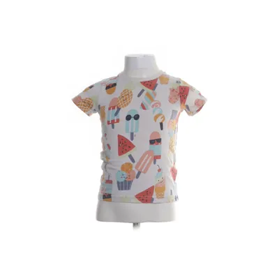 T-shirt (Vit, Flerfärgad) från Polarn O. Pyret Ekologisk bomull, Elastan