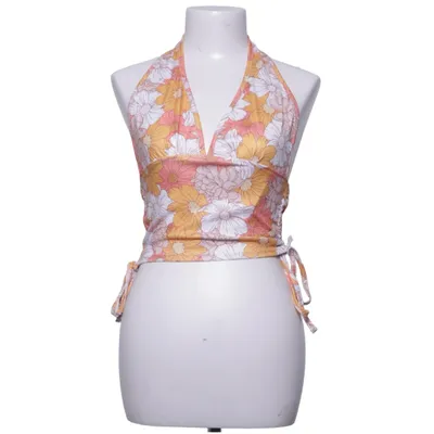 Haut dos-nu (Orange, Blanc, Multicolore) de Romwe Coton, Polyester