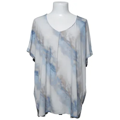 Top (Beige, Blue) from Samoon Elastane, Polyester