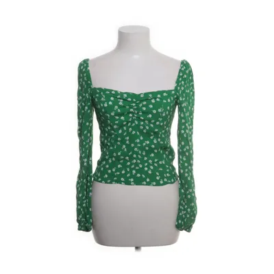 Bluse (Weiß, Grün) von H&M Viskose