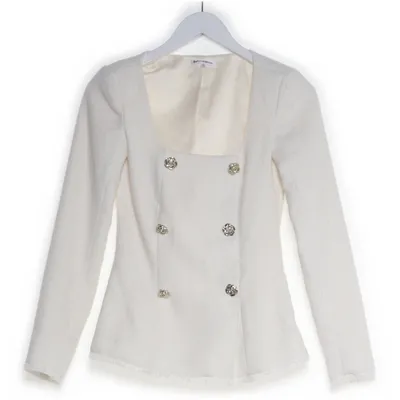 Blazer (Wit) van Reformation Acryl, Elastaan, Polyester, Wol