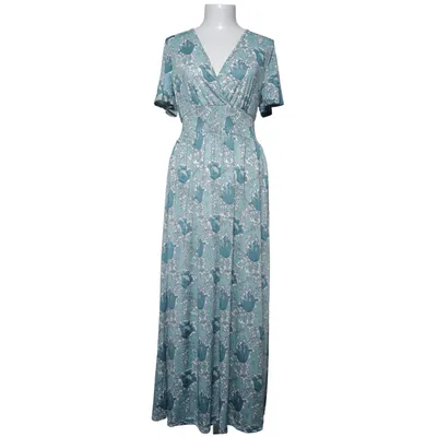 Maxikjole (Blå, Hvid) fra Elissa Polyester