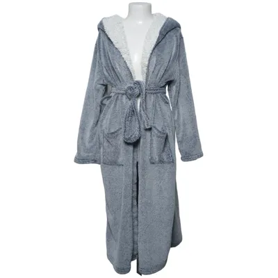 Bathrobe (Gray, White) from Loving Loungewear Polyester