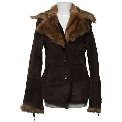 Shearlingjacka (Brun) från Rock'n Blue Akryl, Skinn, Polyester