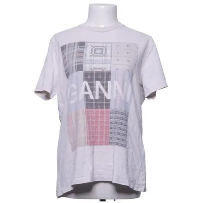 T-shirt (Beige, Flerfarvet) fra Ganni