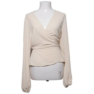 Slå-om bluse (Beige) fra Gina Tricot Elastan, Polyester