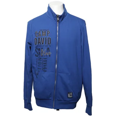 Capuchon sweater (Blauw) van Camp David Katoen, Polyester
