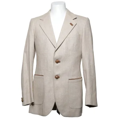 Kavaj (Beige) från Vinson Polyester, Viskos, Ull